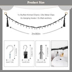CERETIA 80" Stuffed Animal Organizer Chain, Wall Corner Storage - Image 5