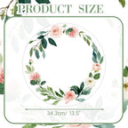 50 Pack Paper Placemats Disposable Pink Floral Wedding Placemats 13.7 Inch Rose - Image 2