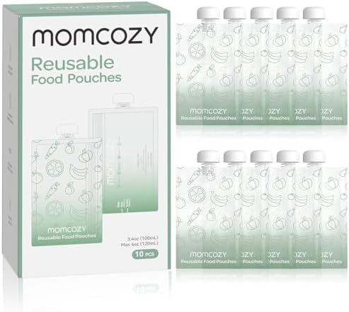 Momcozy Reusable Baby Food Pouches, Baby Food Maker Pouches by Momcozy