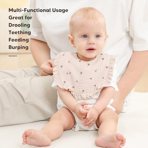 Bearmoss 8 Pack Muslin Baby Bibs - Image 7