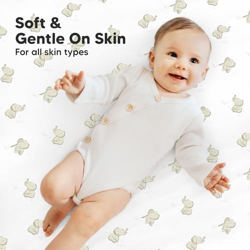 2-Pack Mini Crib Sheets Fitted, 38x26 Pack N Play Mattress Sheets - Image 4