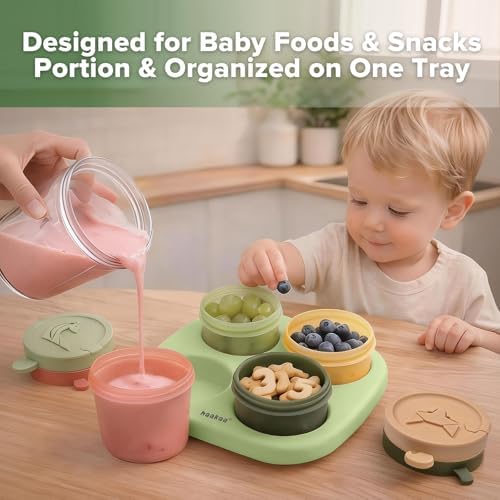 Haakaa Silicone Baby Food Containers, 4oz/120ml Baby Food Jars - Image 2