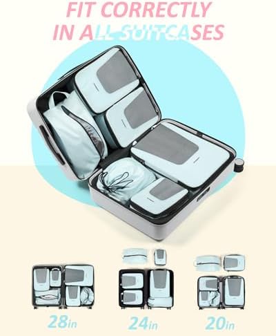 Bagsmart Compression Packing Cubes, Travel Bag Cruise Ship Essentials - Image 3