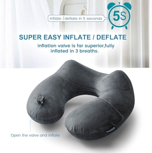 Keemall Inflatable Neck & Shoulder Travel Pillow - Image 3