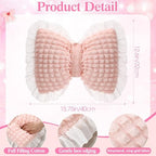 Yousoontic 2 Pcs Bow Throw Pillows 15.7x12.6 in, Seersucker - Image 2
