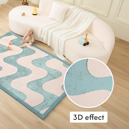 Hakuna Matte CloudSoft Mat for Floor 47" x 67" 3D Gentle Arcs Waves - Image 6