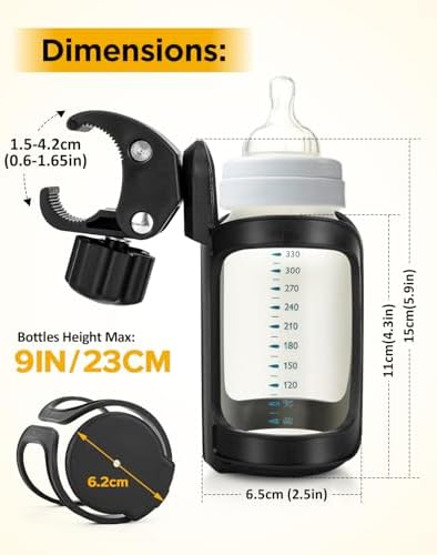 BUNDLEPRO Stroller Cup Holder, Universal Bike Cup Holder, 2 Pack - Image 2