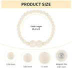 KLOGTSIND Magnetic Curtain Tiebacks, 2 Pack Wood Bead Curtain Holdbacks - Image 3