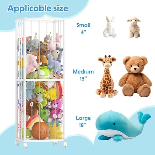 Stuffed Animal Storage Zoo Metal Toy Organizer 61x17x12.6in - Image 5