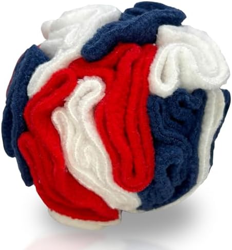 Glory To Dog Puppy/Small Breed Snuffle Ball Toy Celebration Red White Blue by GloryToDog