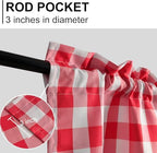 Hiasan Buffalo Plaid Curtains Valances, 52W x 18L, 1 Panel - Image 4