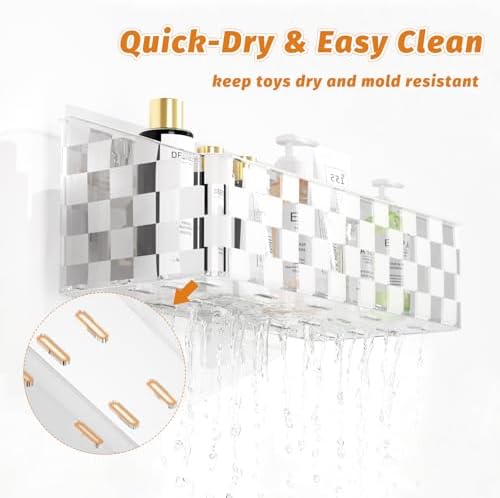 Natheeph Bath Toy Storage Holder Clear Bathtub Toy Storage Organizer - Image 3
