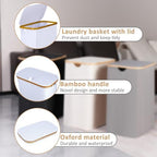 IEGrow Laundry Hamper with Lid, 60L Laundry Basket with Mesh Bags - Image 5