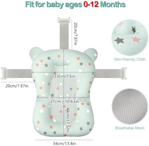 Colorlife Baby Bath Seat Support Net Infant Bathing Seat Support Mat, - Image 6
