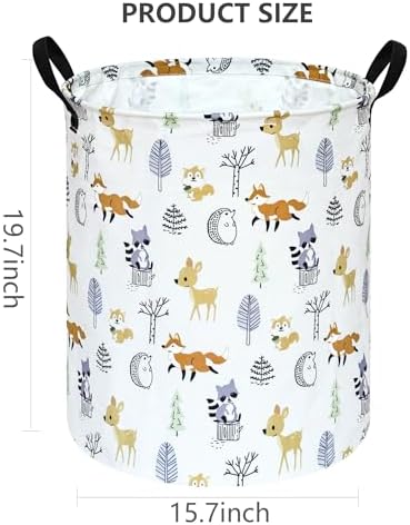Round Laundry Basket Storage Bins Nursery Hamper Gift Baskets - Image 2