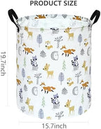 Round Laundry Basket Storage Bins Nursery Hamper Gift Baskets - Image 2