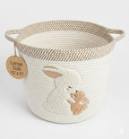 Kid's Storage Basket | 35L Woven Cotton Rope Bin by Joliwove