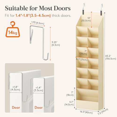 Lifewit 8 Tier Over the Door Shoe Organizer - Image 2
