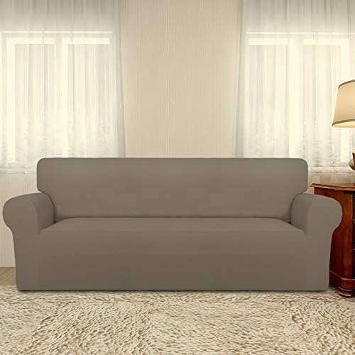 PureFit Stretch Couch Covers for Sofa Large Sofa Slipcovers Natural - Image 2