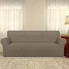 PureFit Stretch Couch Covers for Sofa Large Sofa Slipcovers Natural - Image 2