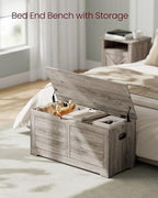 VASAGLE Storage Chest, 39.4 Inches Width Bench - Image 4