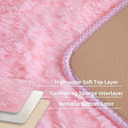 KICHOWUA Pink Fluffy 9x12 Area Rug Bedroom Living Room Soft Washable Shag - Image 4