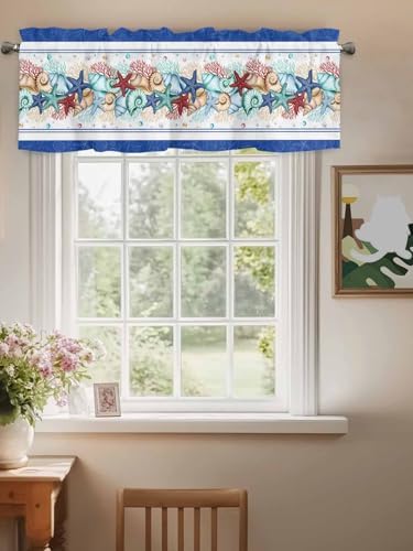 Vandarllin Coastal Beach Kitchen Curtains Valances - Image 3