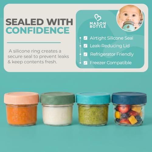 Mason Bottle Glass Breastmilk Storage Jars - Image 3