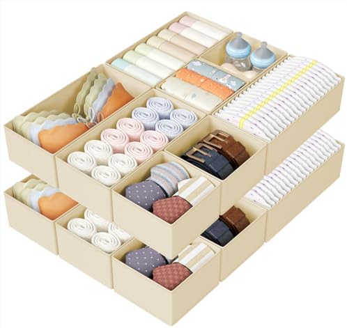 DIMJ Drawer Organizers Clothes, Fabric Closet Organizers and Storage, Shallow by DiMJ