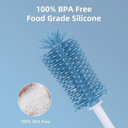 Silicone Bottle Cleaning Brush, Baby Travel Essential Bottle Brush Set - Image 2