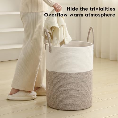 Laundry Basket Hamper Tall Rope Storage Woven - Image 2
