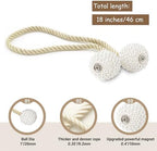 Hion Magnetic Curtain Tiebacks Beige 6pcs, Curtain Holdbacks Hooks Holders - Image 2
