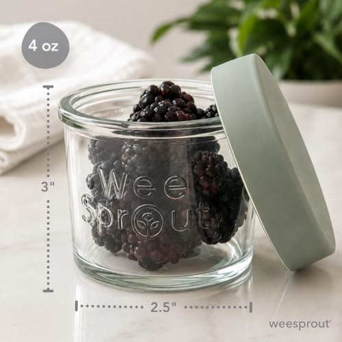 WeeSprout Glass Baby Food Storage Jars - Image 2