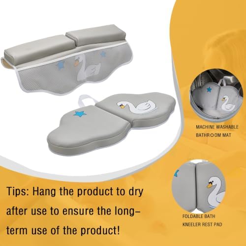 Bath Kneeler and Elbow Rest Pad Set, Bathtub Kneeling Pad - Image 5