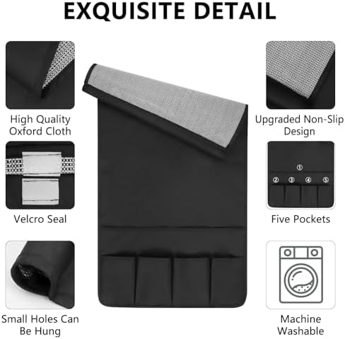 Non-slip Couch Organizer Armchair Caddy, Oxford TV Remote Control Holder - Image 5