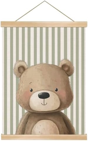 You found a duck Cute Little Bear Wall Art Decor, Nordic Woodland Animal Wall by You+found+a+duck