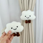 Hygge Living 2PACK Snap-Fit Cartoon Cloud Curtain Tiebacks Hook Holdbacks Cute - Image 2