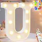 Pooqla LED Light Up Letters, Warm White and Colorful Lighted Marquee Letters by Pooqla