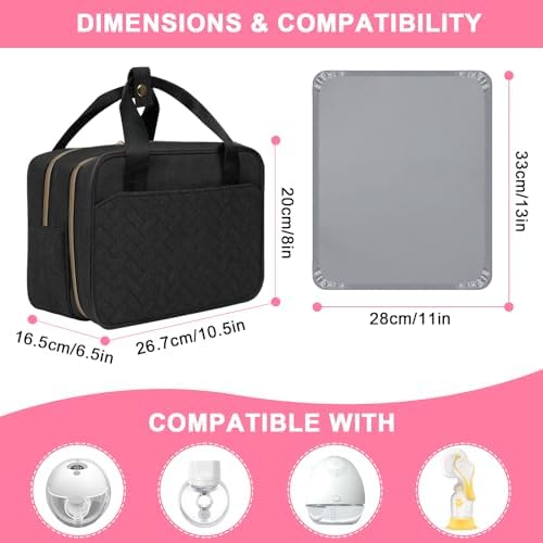 Wearable Breast Pump Bag, Breastmilk Cooler Bag, Pumping Carrying Case - Image 3