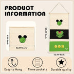 3-Pocket Hanging Wall Organizer, Tennis Theme Over Door Storage - Image 3