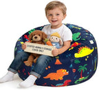 Lukeight Dinosaur Stuffed Animal Storage Bean Bag Chair Cover by Lukeight