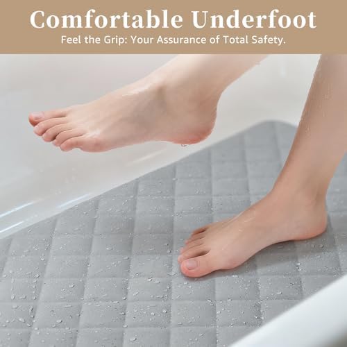 Yolife Bathtub Shower Mat Non Slip, Natural Rubber Bath Tub Floor Liner Mats - Image 6