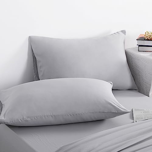 NTBAY Twin Microfiber Bed in a Bag, Comforter Set 5 Piece, Light Grey - Image 5