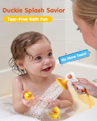 Duckie Baby Bath Shower Head, Toddler Bath Toys - Image 2