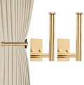 2 Pack No Drill Curtain Holdbacks Adhesive Curtain Tiebacks by OCIOLI