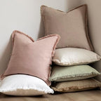 Foindtower Decorative Linen Fringe Throw Pillow Covers Cozy Boho Farmhouse - Image 6