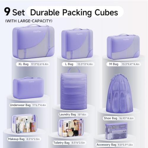 OlarHike Packing Cubes for Travel, Gifts for Women Mom, Anti-Tearing Suitcase - Image 2