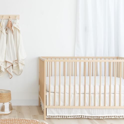 Crane Baby Neutral Hashtag Fitted Crib & Toddler Sheet, 100% Cotton, Breathable - Image 3