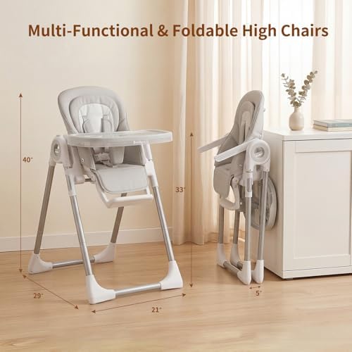 Babilous Baby High Chair, 4-in-1 Foldable - Image 5