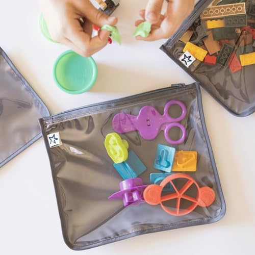 Tiny Twinkle Diaper Bag Organizing Pouches|3 Pack Mess-Proof Clear Front Travel - Image 3